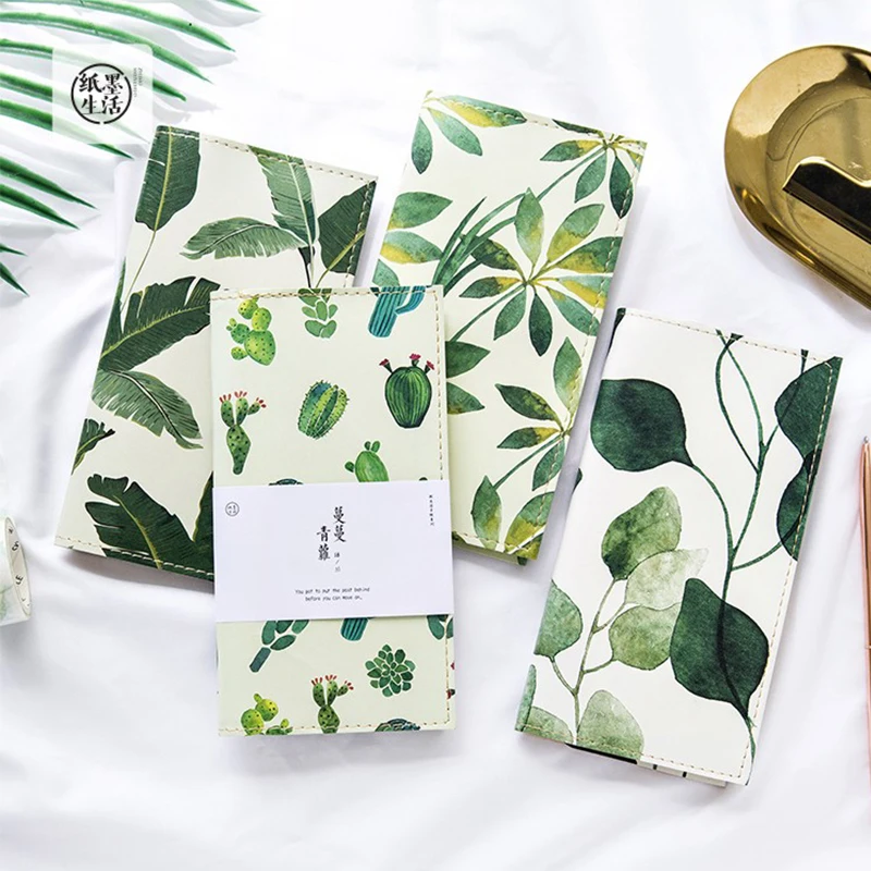 

Fresh Plants Bullet Journal Series Portable Leather Notebook Schedule Stationery Papelaria
