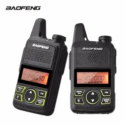 2 шт Baofeng T1 Walkie Talkie BF-T1 мини двухстороннее радио UHF 400-470 mhz 20CH FM фонарик Портативный трансивер портативное Любительское радио