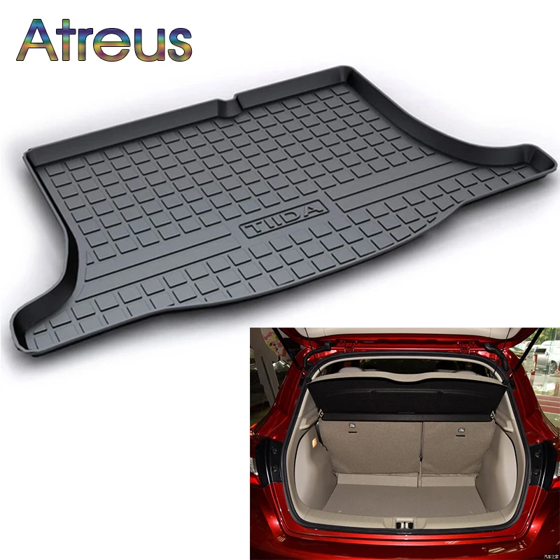 

Atreus For Nissan Tiida 2016 2017 2018 Accessories Car Rear Boot Liner Trunk Cargo Mat Tray Floor Carpet Pad Protector