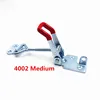 Horizontal Toggle Clamp Galvanization Adjustable Length Toolbox Case Metal Toggle Latch Catch Clasp Silver+Red ► Photo 3/5
