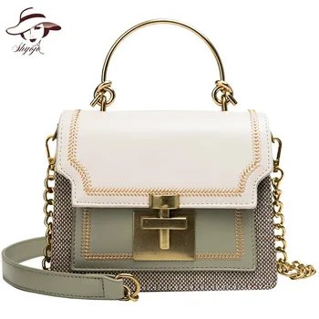 

New PU Leather Crossbody Bags for Women 2020 Fashion Flap Bag Ladies Handbag Designer Embroidery Chains Shoulder Bags Sac A Main