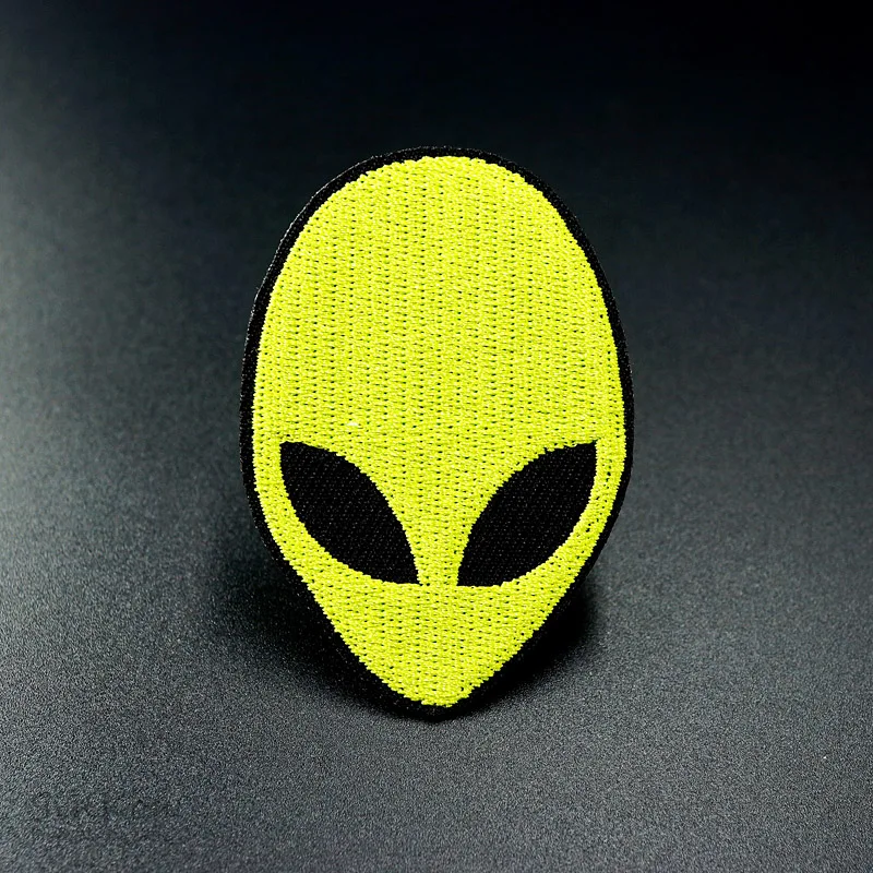 

Alien (Size:6.2x4.2cm) DIY Patch Patch Embroidered Cute Badges Hippie Iron On Kids Cartoon Badge For Clothes Stickers