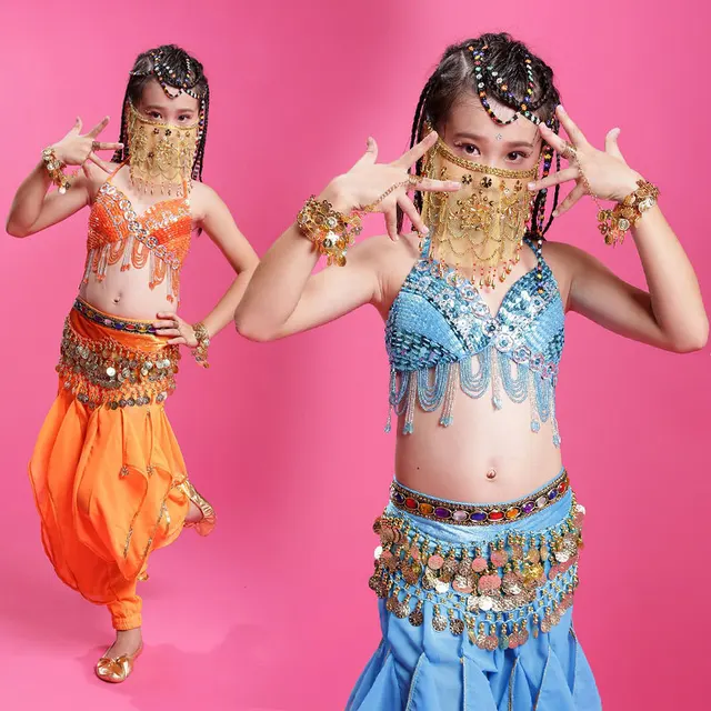 2015 New Arrival Girls Belly Dance Costume 6 Colors Children Belly