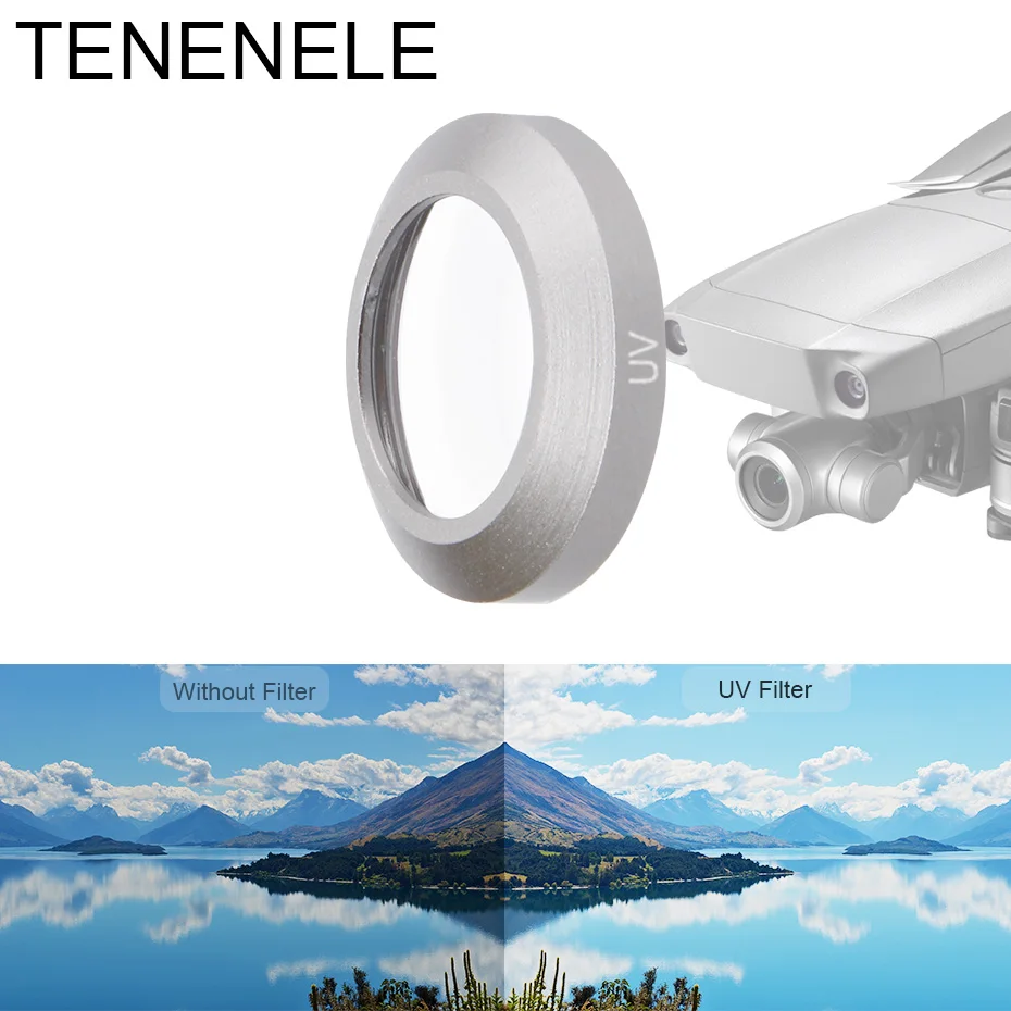 Фильтры для камеры TENENELE фильтр дрона ND4 ND8 ND16 DJI Mavic 2 Zoom Polar PL UV Protector Filter Accessories Mavic2