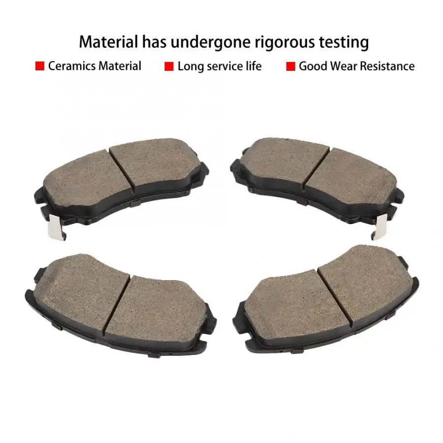 4 шт. передний левый и правый керамические тормозные колодки комплект подходит для Sonata/Tucson/Coupe, HYUNDAI, Coupe, Elantra, автомобиль Дунфэн аксессуары