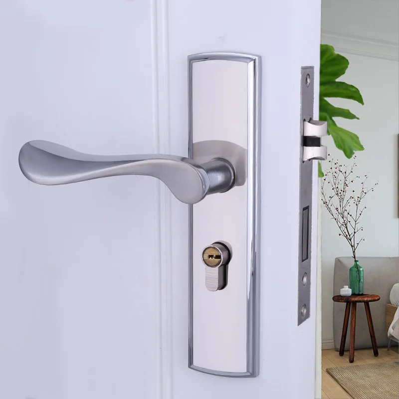 

2018 Real Fechadura Direct Sale Indoor Door Locks Prevent Zinc Alloy High-grade Stainless Steel Hand Lock The Hardware 918-7