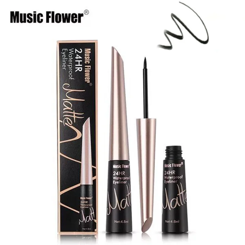 Music Flower does not smudge matte black eyeliner eyebrow pencil waterproof and quick-drying lasting | Красота и здоровье