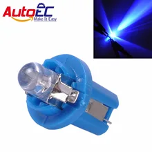 AutoEC 100X T5 1 светодиодный b8.5d b8.5 автомобильный клиновидный индикатор приборной панели инструмента базовый свет белый синий цвет красный, желтый зеленый# LH02