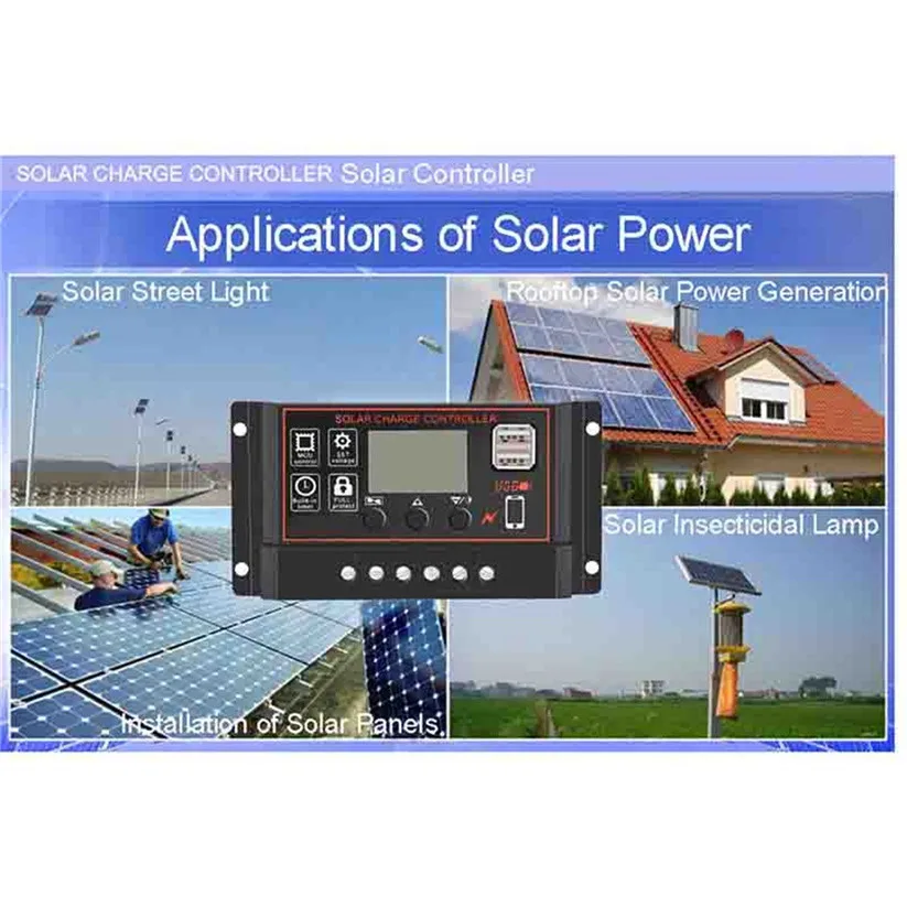CARPRIE 40/50/60A Панели солнечные контроллер Батарея заряда Регулятор 12V/24V Авто