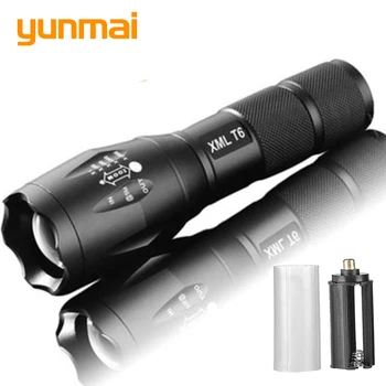 

Led flashlight Ultra Bright torch T6/L2/Q5 Camping light 5 switch Modes waterproof Zoomable Light use 18650 battery