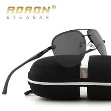 AORON, мужские поляризованные солнцезащитные очки, мужские, фирменный дизайн, солнцезащитные очки, алюминиевая нога, зеркальные линзы, солнцезащитные очки для мужчин/wo для мужчин