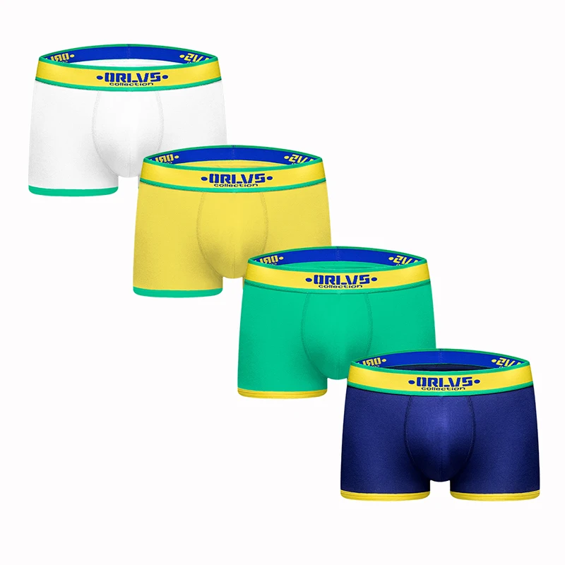 ORLVS 2019 боксеры мужское нижнее белье 4 шт./лот Masculina Calzoncillos Homme Cuecas мужские трусы