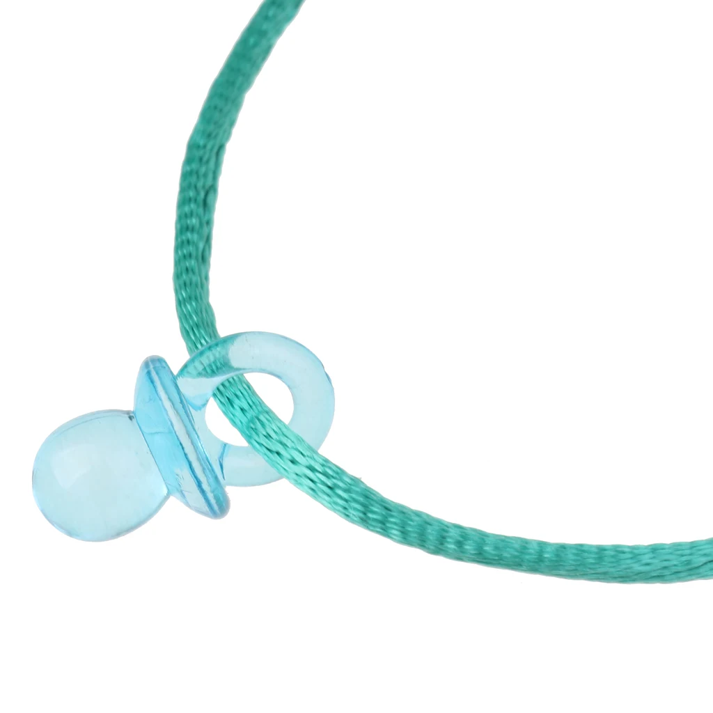 

20pcs Mini Cute Pacifier Pendants Necklaces Game Prizes Favors Baby Shower Party Gifts
