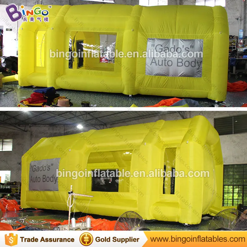  6m Yellow Color Inflatable Paint Spraying BoothWorkshop garage tent toy tent