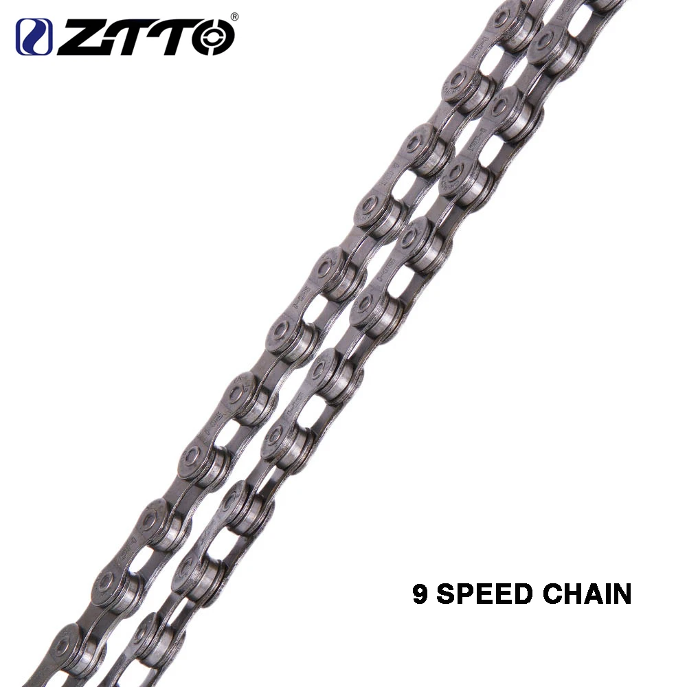 

ZTTO MTB Road Bicycle Galvanized 9s 18s 27s 9Speed Chain for Mountain Bike with Master Missing Link Bicycle Parts