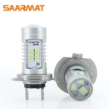 

2* LED H7 DRL Fog or Daytime running light bulb + 2pcs H7 CANBUS Decoder No Error For Hyundai Genesie Sonata Velost white @12V