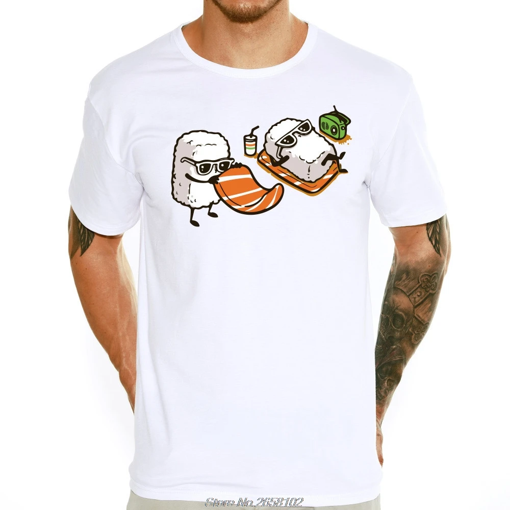 Klauset Custom T-Shirt Printed with Cute Pig Cartoon Mens Short Sleeve Funny T-Shirt