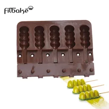 FILBAKE пузырьки закуска 5 отверстий помидоры на палочках в форме силиконовой формы веселье и оригины мороженое плесень с 20 палочки Топпер для торта