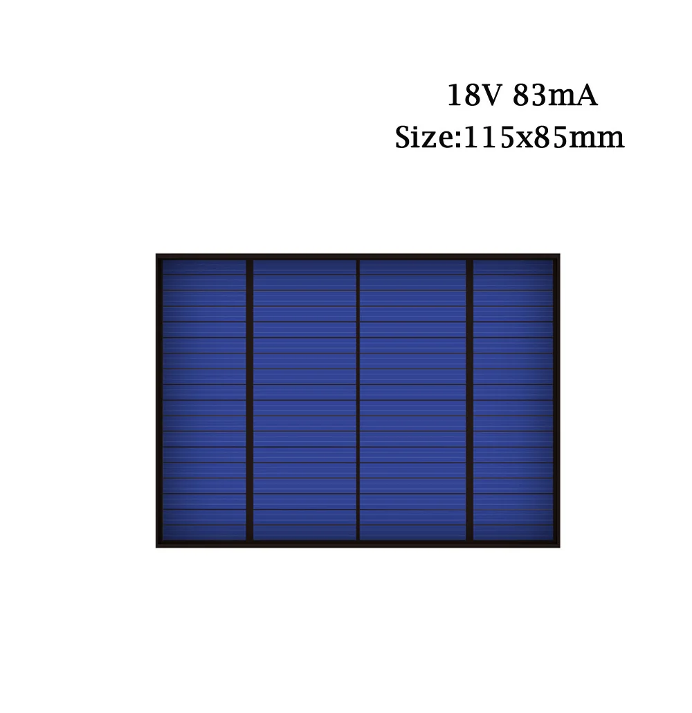 9 в 12 В 18 в солнечная панель 1,5 Вт 1,8 Вт 1,92 Вт 2 Вт 2,5 Вт 3W 5 Вт 10 Вт 20 Вт мини-элемент для солнечной батареи зарядное устройство для телефона портативный DIY PV