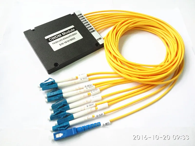 

8 channel fiber optic CWDM,mux and Demux CWDM 8CH+1 channels 1470/1490/1510/1530/1550/1570/1590/1610nm SC-LC