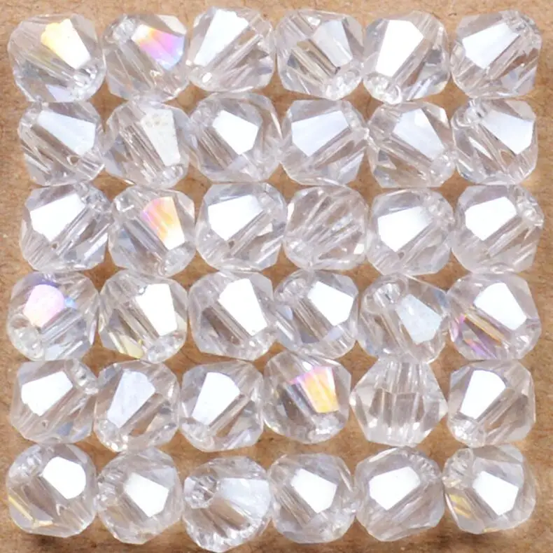 100pcs/Bag Grade AAA 4mm 5301 Seed Bicone Bead Wholesale 4 mm Bicone Roundlle Glass Crystal Beads 30 Color Pick 