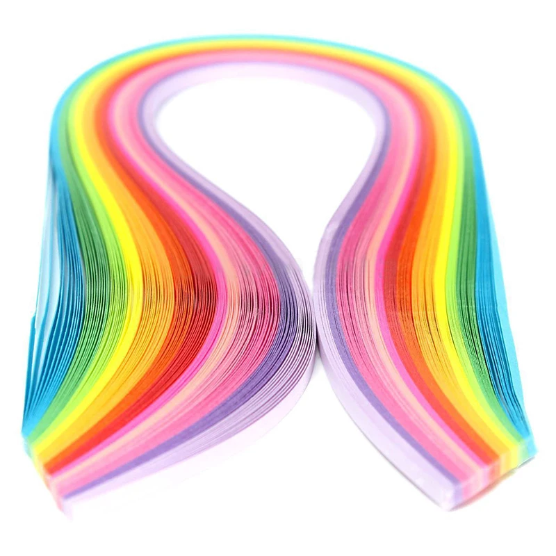 

160 Strips Color Paper Quilling Rolling Tool 2 Sizes 5mmx540mm/3mmx390mm For Papercraft DIY Craft