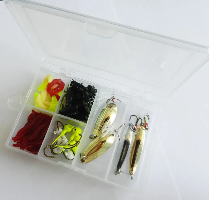 Metal and soft lure fishing tackle box set 88pcs per box for sea