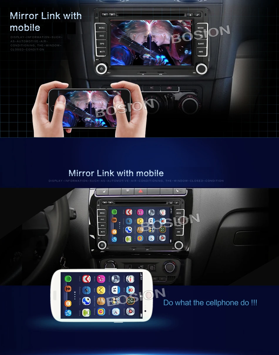 2 two din Aux gps Quad Core android 7.1 car dvd player TV For VW Skoda POLO GOLF 5 6 PASSAT CC JETTA TIGUAN TOURAN Fabia Caddy