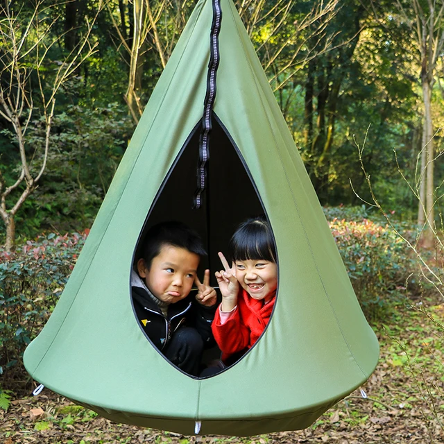 Indoor Outdoor Children Hanging Chair Seat Cotton Nest With Indoor Outdoor Children Hanging Chair Seat Cotton Nest With Inflatable Cushion Garden Baby Kids Swing Sleeping