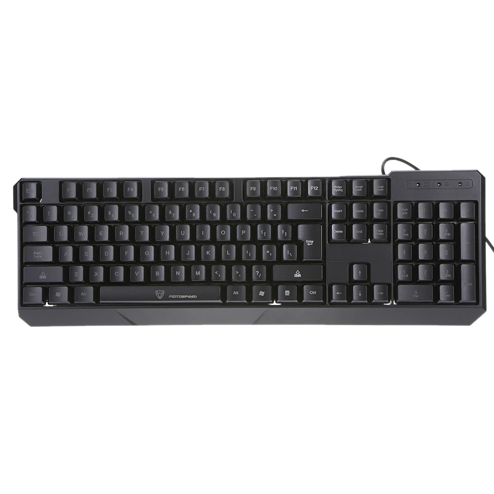 MOTOSPEED K70 USB Проводная 104 клавиши игр E-sport Keyboard светодиодный Красочные Подсветка с подсветкой для портативных ПК Тетрадь