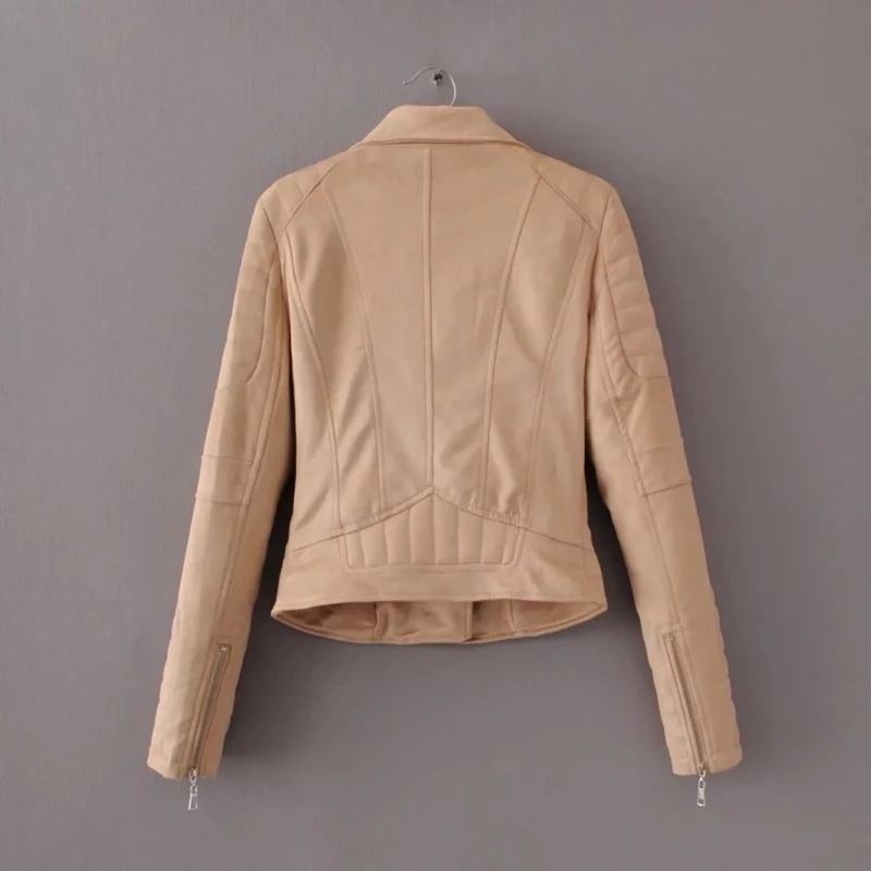 Faux leather jackets women zipper black suede jacket ladies outerwear short slim basic motorcycle biker jackets winter coat 2018 Faux leather jackets women zipper black suede jacket ladies outerwear short slim basic motorcycle biker jackets winter coat 2018