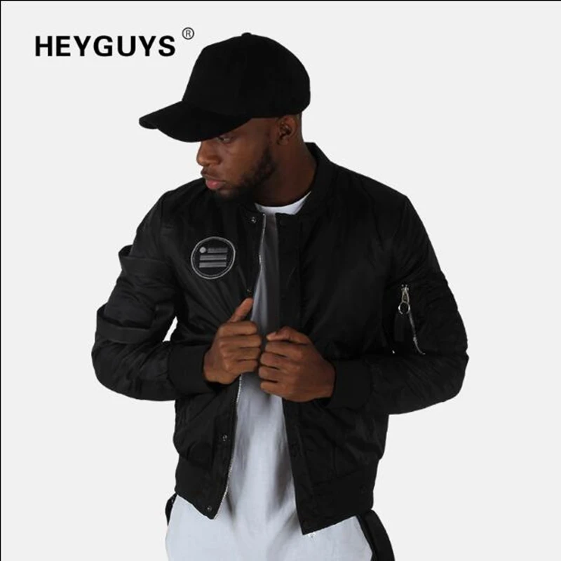 

HEYGUYS Walking Dead street black Jacket Hip Hop wear windbreaker bomber jacket brand clothing mens jackets and coats S M L XL