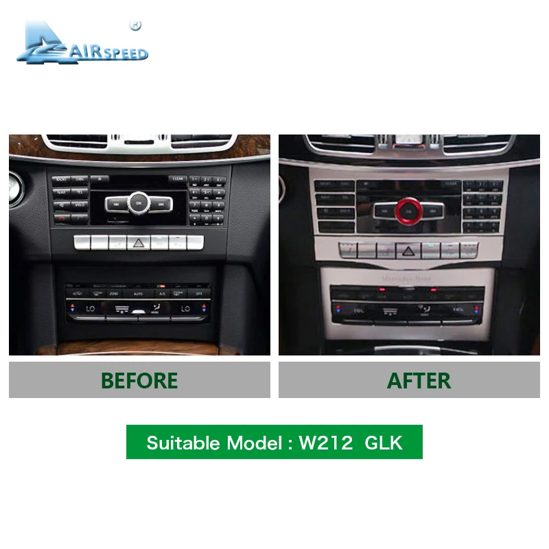 Сплав скорости полета для Mercedes Benz W212 аксессуары 09-14 для W212 AMG W212 наклейка внутренняя отделка автомобиля Центральная панель управления крышка