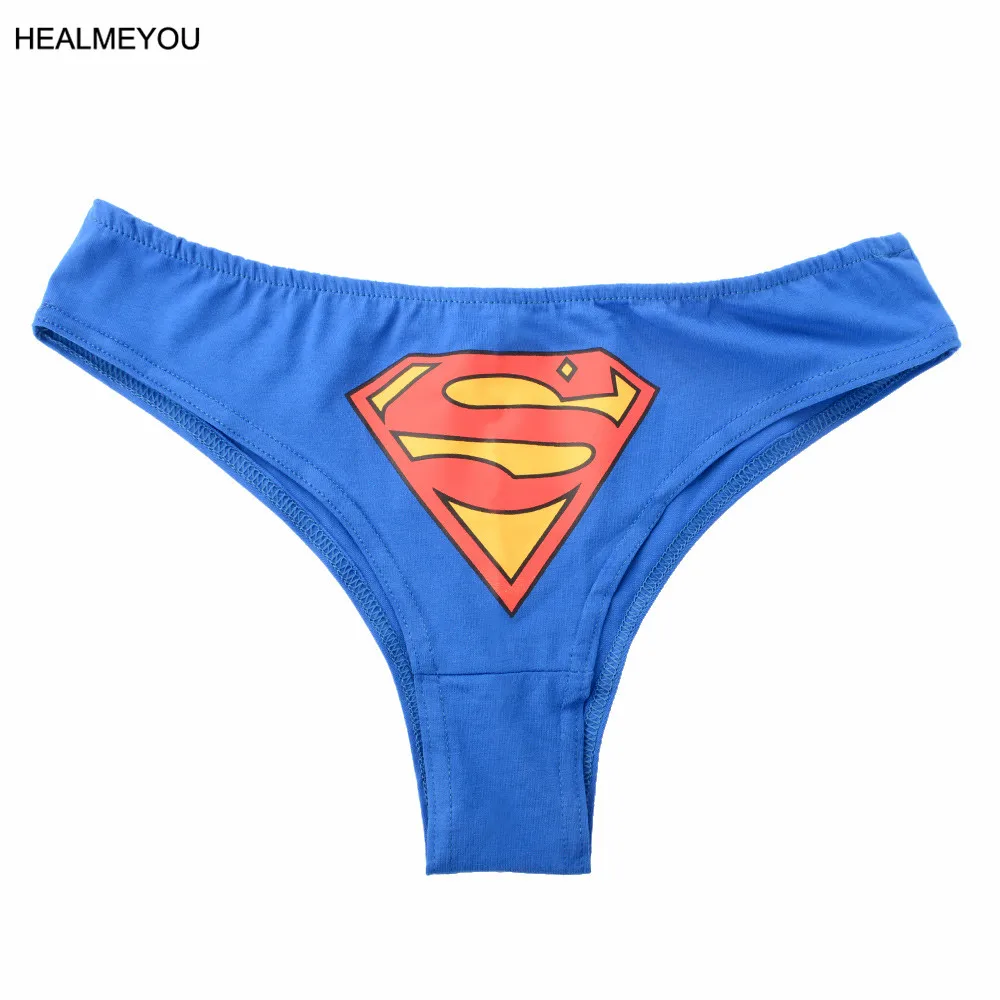 

Fashion New style Women Sexy Batman G-String Thongs Lingerie cute Underwear super man patern Briefs Panties Knickers