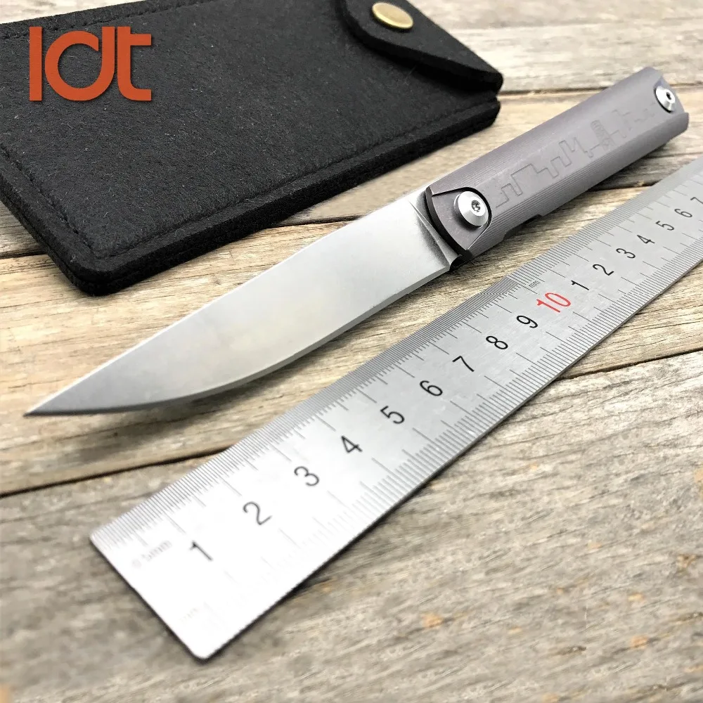 LDT Zebra MS2 Folding Knife S35VN Blade Titanium TC4 Handle Knives Ceramic Ball Bearing Tactical Survival Camping Knife EDC Tool