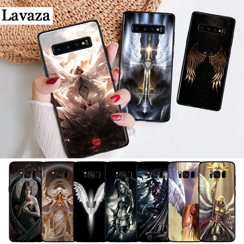 

Lavaza angel wings Silicone Case for Samsung S6 Edge S7 S8 Plus S9 S10 S10e Note 8 9 M10 M20 M30