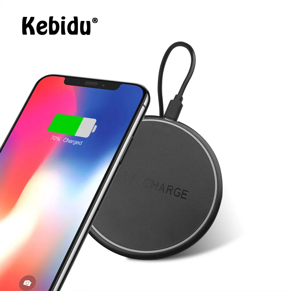 

Kebidu 10W Fast Wireless Charger For Samsung Galaxy S9 S9+ S8 S7 Note 9 S7 Edge USB Qi Charging Pad For IPhone XS Max XR X