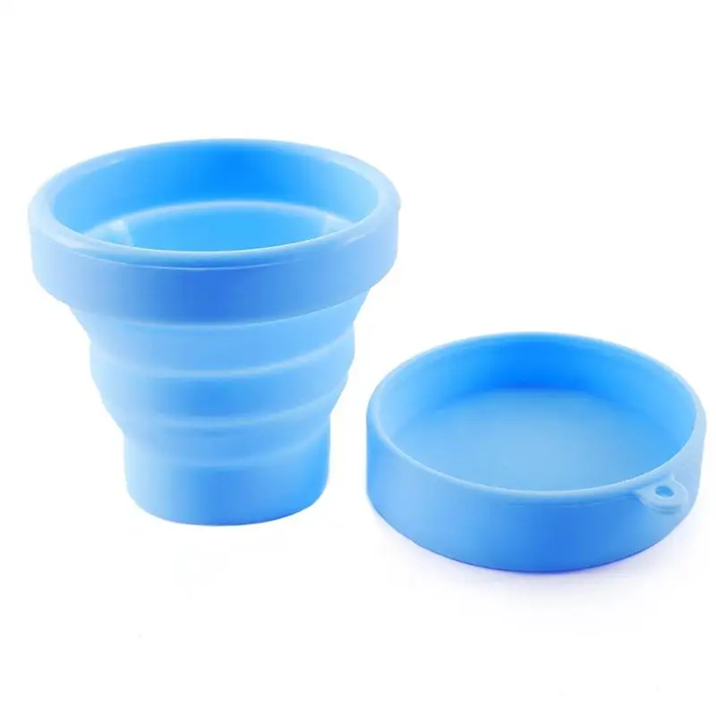 Buy Foldable Collapsible Silicone Cup Mug with Lid