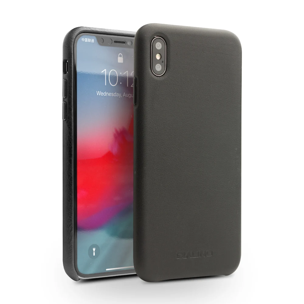 

QIALINO Case for Iphone XS MAX Luxury Handmade 100% Genuine Leather Wallet Bag for iPhoneXS MAX slots for cards