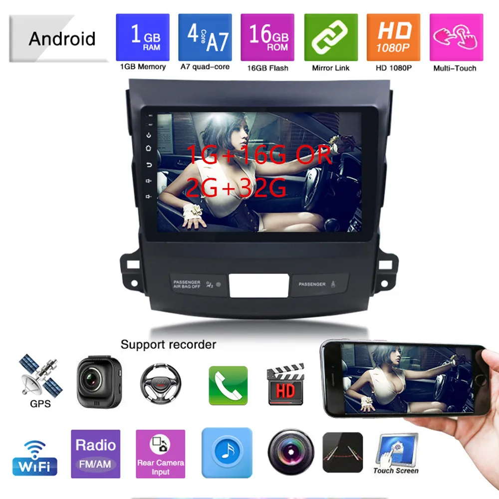 

ZOYOSKII Android 9 inch car gps multimedia radio bluetooth navigation player for for Mitsubishi Outlander 2006-2014 Peugeot 4007
