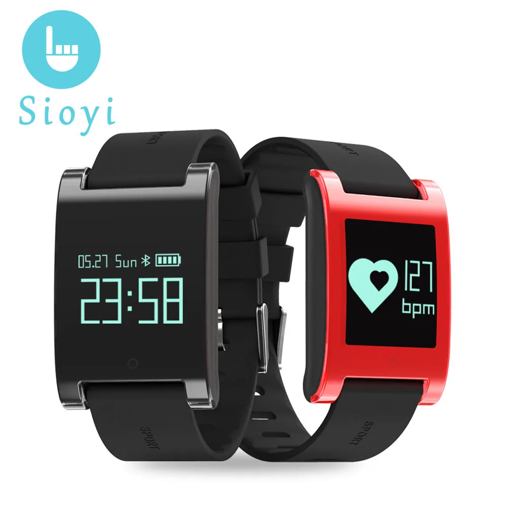 SIOYI Фитнес-Трекер DM68 OLED Умный Браслет Smartband Bluetooth Спорт Часы Heart Rate Monitor Калорий