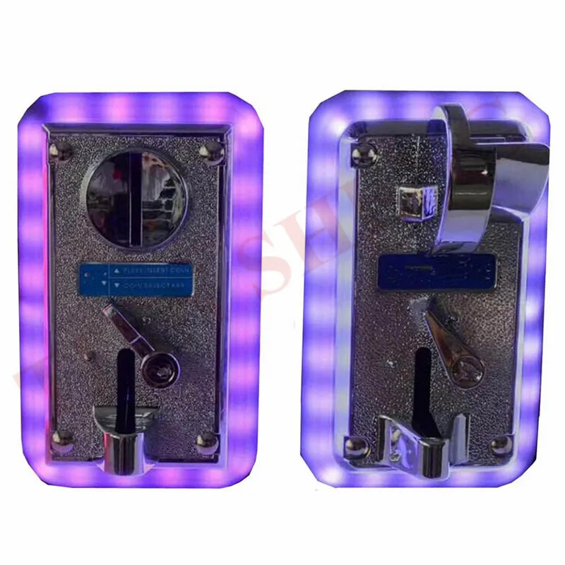 

2PCS/Lot Advanced coin selector multi Coin Acceptor Colorful LED decorative frame for Vending machines Arcade machines