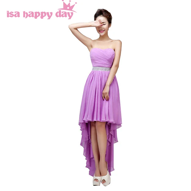 purple dress short front long back