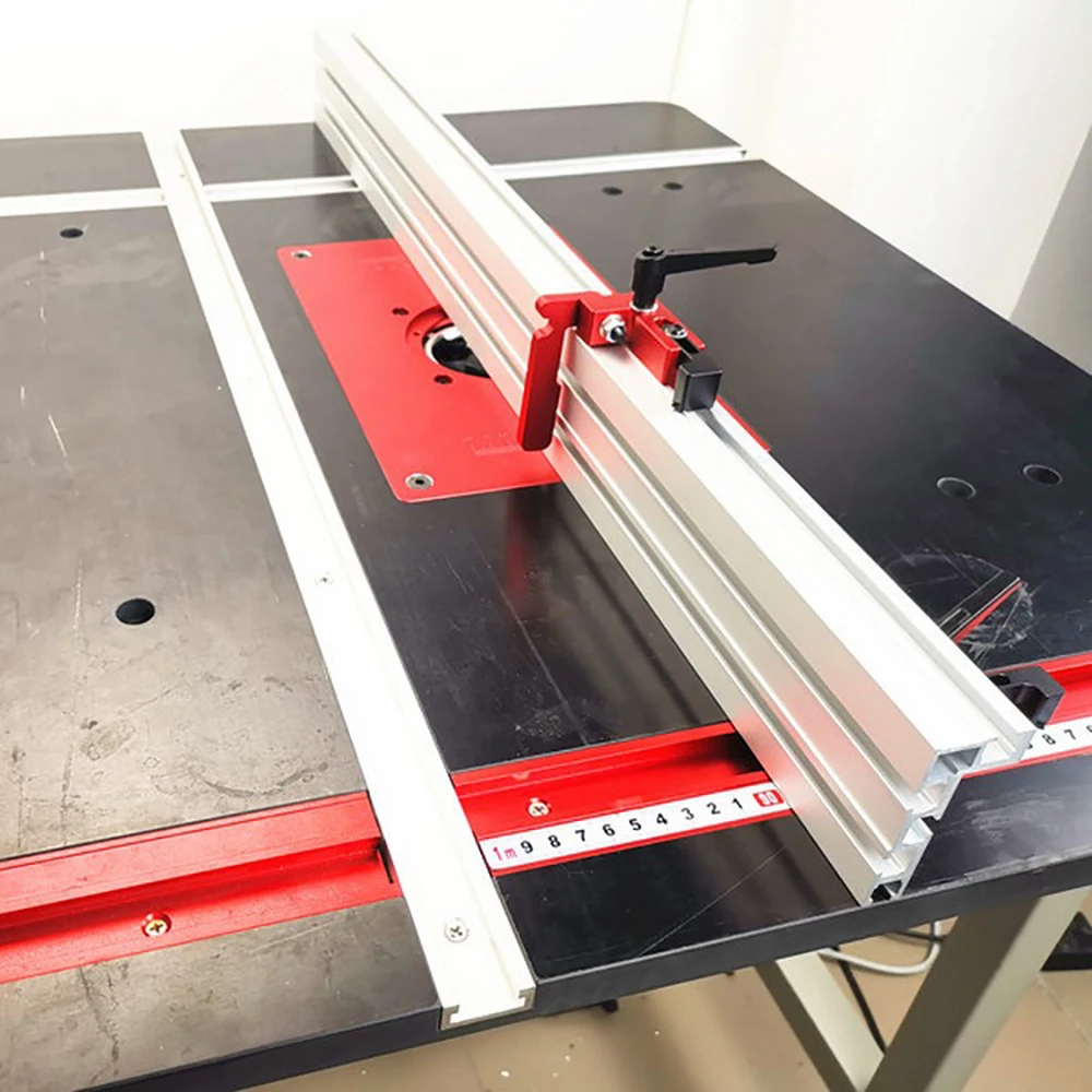 Miter Gauge 75mm Height With T-tracks Stop Table Saw Aluminium Profile 75mm Height T-tracks Stopper Wood Working Tool