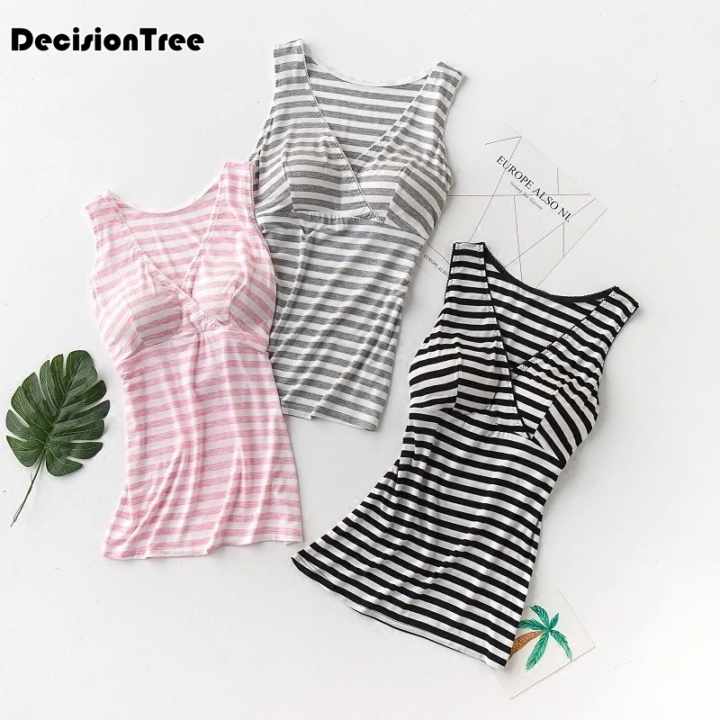 

2019 new sleeveless maternity clothes nursing breastfeeding tops nursing tank tops vest for pregnant women maternity camis