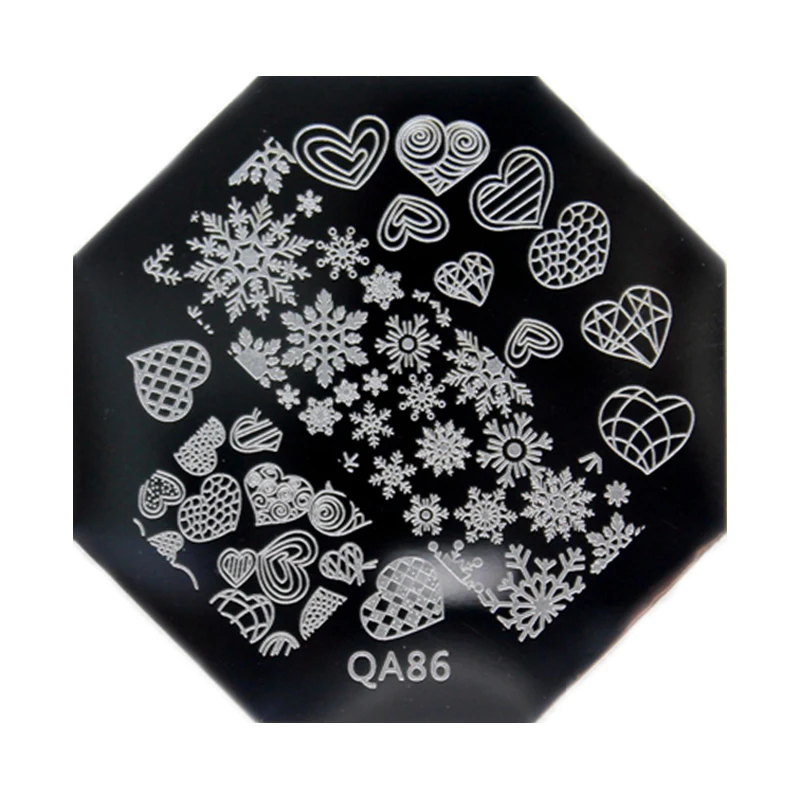 

New Arrival Love Heart Snowflake Image Stamping Plate Nail Art Stamp Template Stencil Christmas Nail Art Manicure DIY Tool