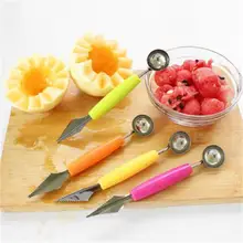 2в1 Нержавеющая Сталь Совок фруктовое мороженое своими руками ложка-шарик кухонный инструмент