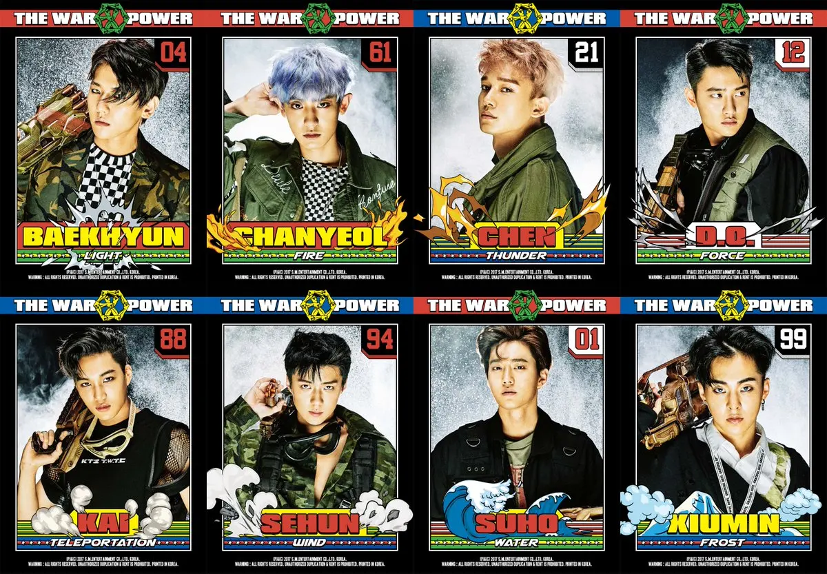 

New EXO Poster Hot Sale K-Pop Dance-Pop White Coated Paper Posters Wall Stickers Home Decoration Gifts wall art poster B2