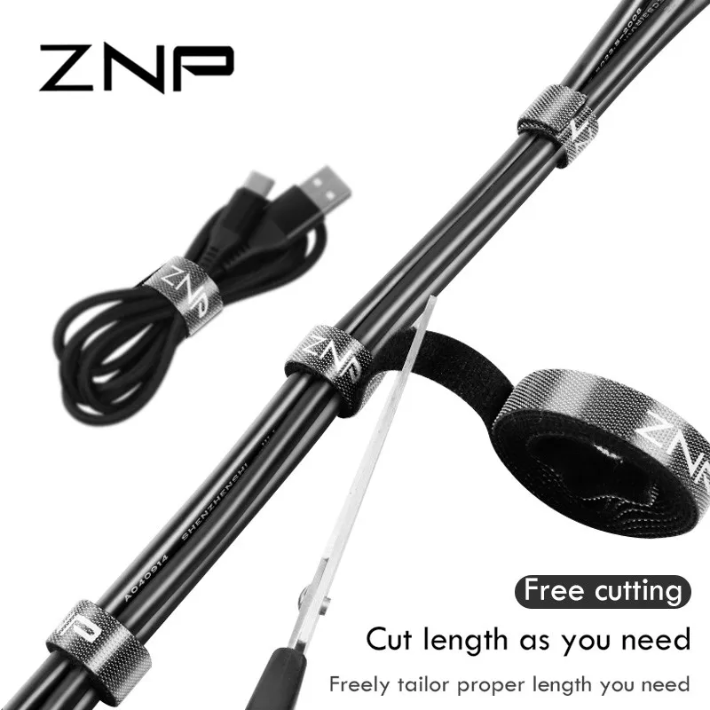 

ZNP Cable Organizer Wire Winder Holder Earphone Mouse Cord Clip Protector USB Cable Management For iPhone Micro USB Type C