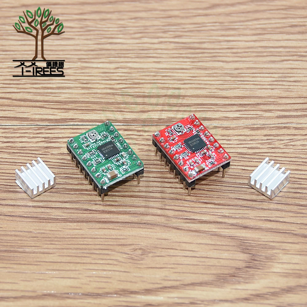 

100pcs/lot StepStick A4988 Stepper Motor Driver+ Heatsink For 3D Printer,Reprap,RAMPS1.4 XT0007-3D